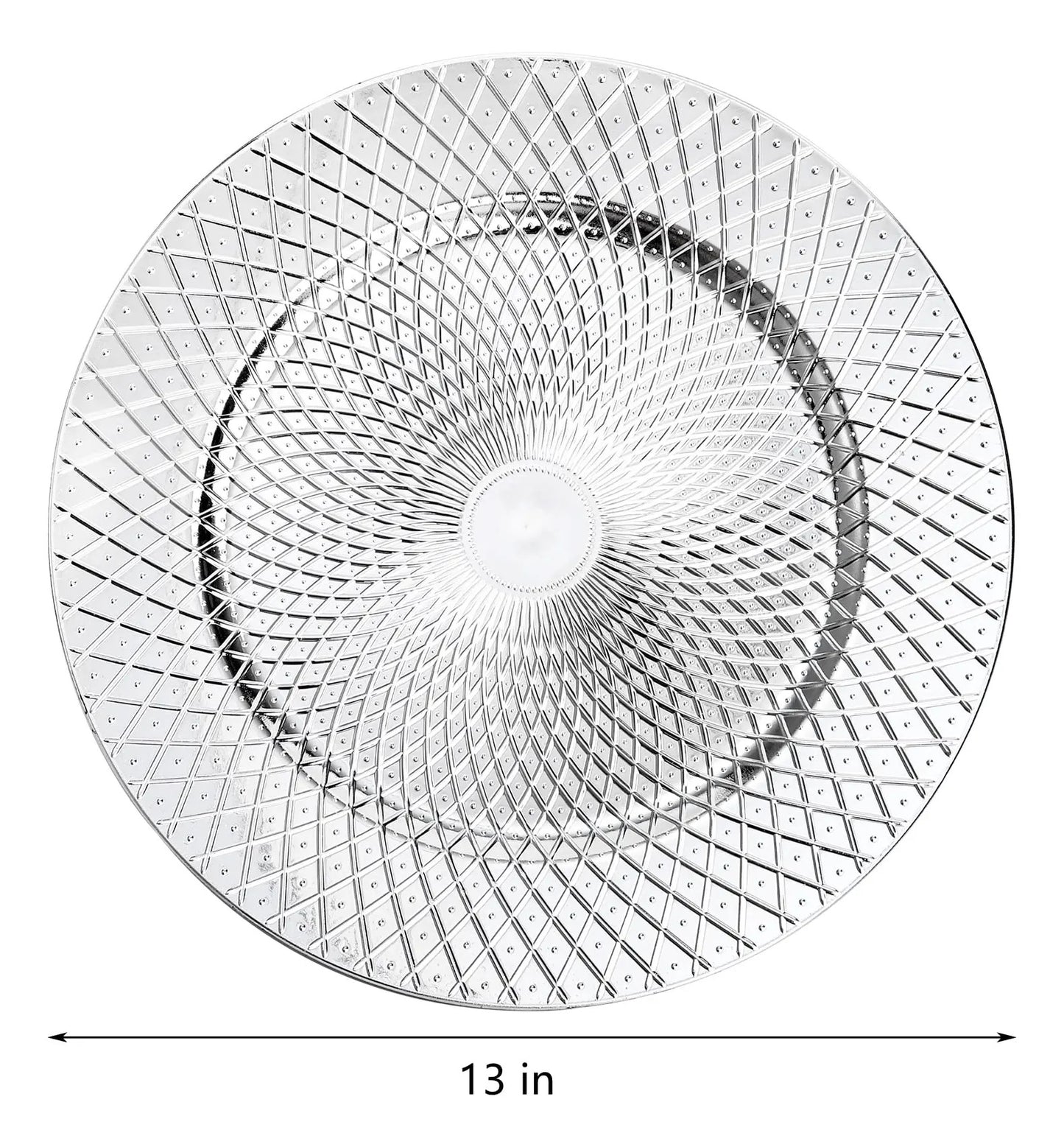 Paquete De 12 Platos De Carga Plateados