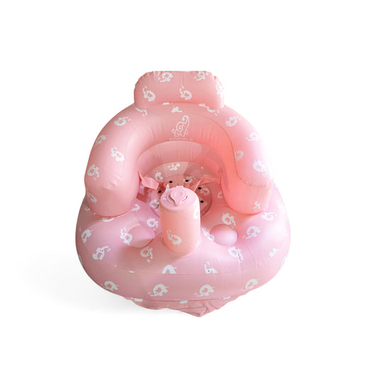 TODALE- Asiento inflable para bebe, elefantes rosa