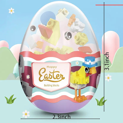 10 Huevos de Pascua precargados con juguetes de armar (diseños pueden variar en el paquete)