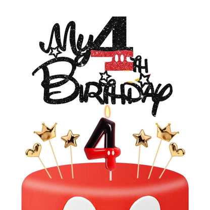 Decoraciones para pastel de 4º cumpleaños