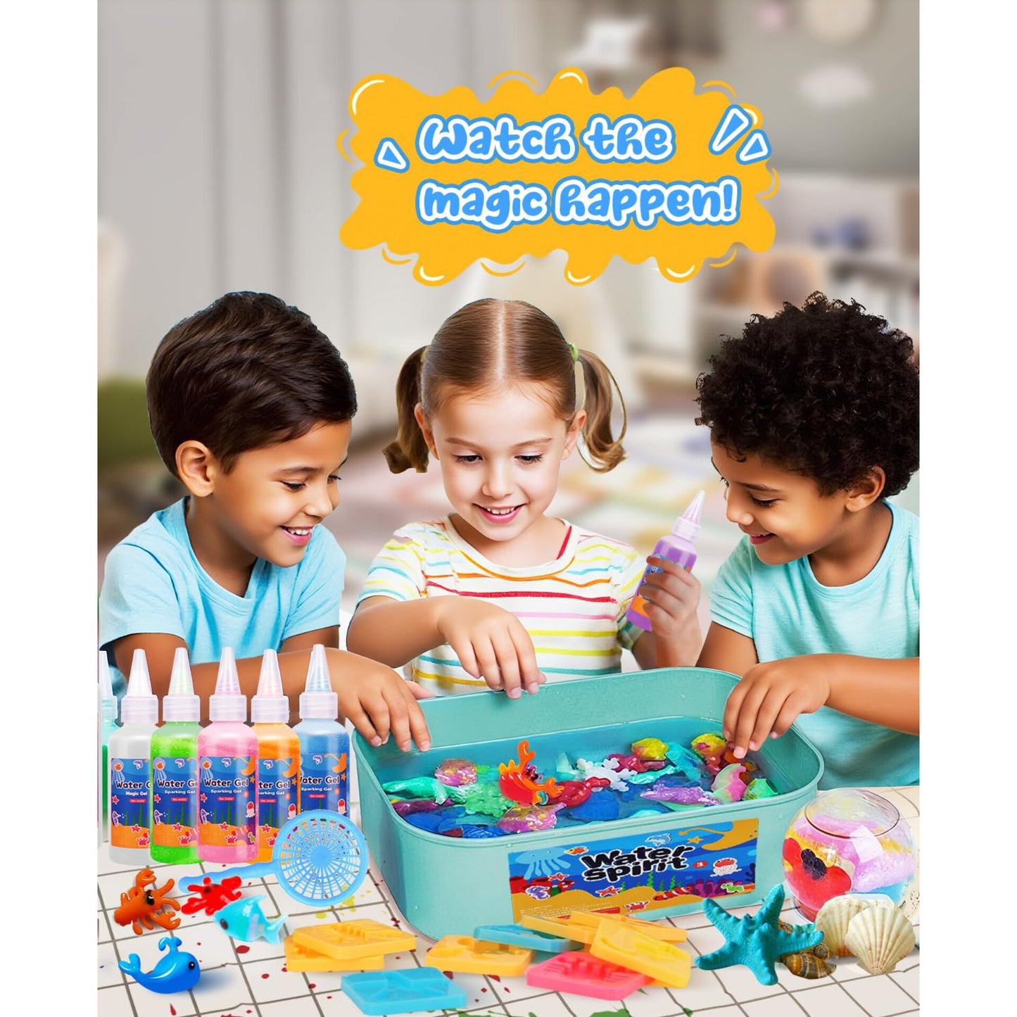 Kit De Juguetes Magic Water Elf Juqueasy Aqua Fairy Con Manta para mesa