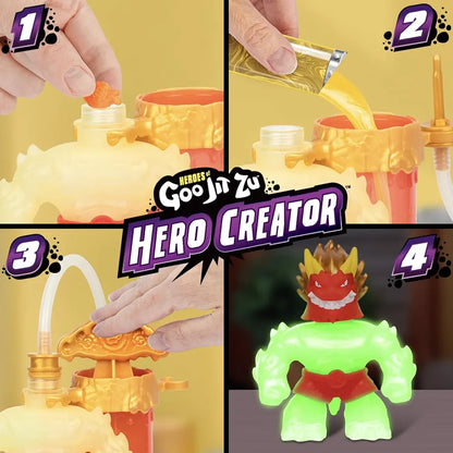 Heroes of Goo Jit Zu Hero Creator con 3 rellenos de goo únicos