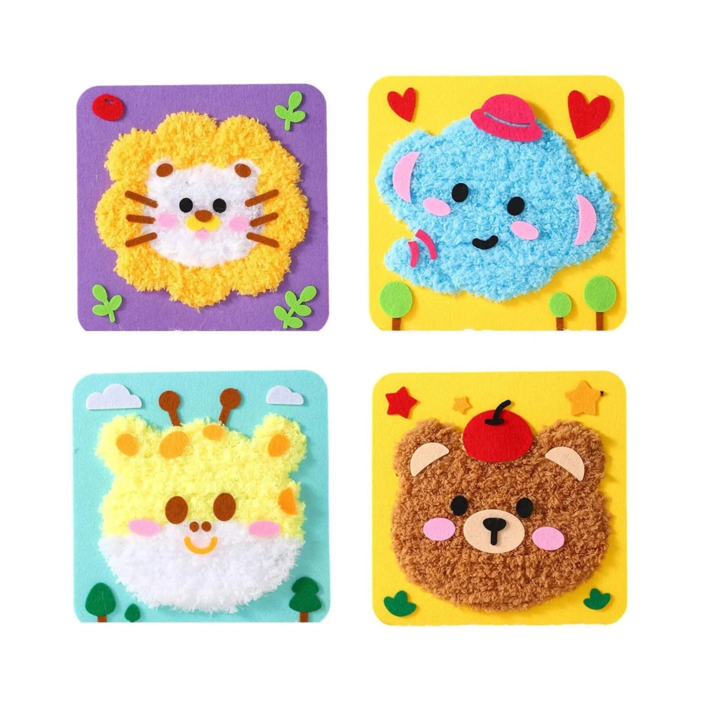 Kit de manualidades creativas de fieltro para niños (4 piezas)