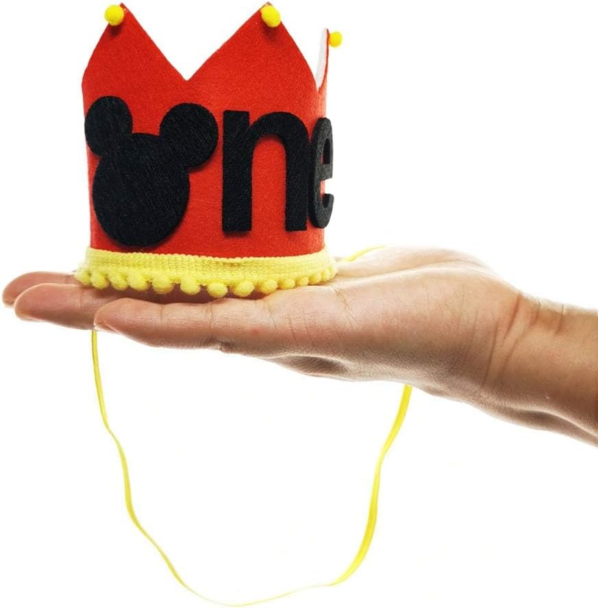Cartel para silla alta y sombrero de corona de fiesta, tela de fieltro para el primer cumpleaños