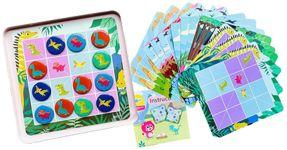 GWiz- Sudoku con Piezas magnéticas de ajedrez de dinosaurio de uso repetido