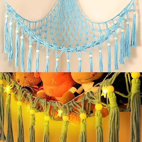 Hamaca Boho de macramé para peluches