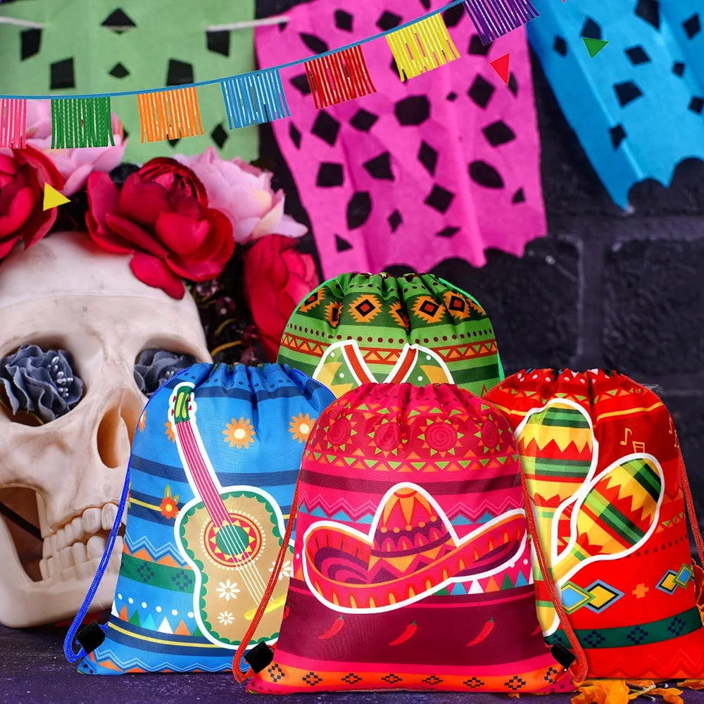 Set de bolsas de tela, fiesta Mexicana, 22 unidades