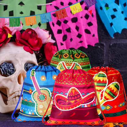 Set de bolsas de tela, fiesta Mexicana, 22 unidades