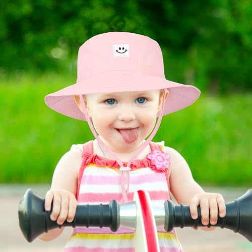 Sombrero de sol para niños pequeños, con cara de sonrisa de verano UPF 50+, 3-6 años
