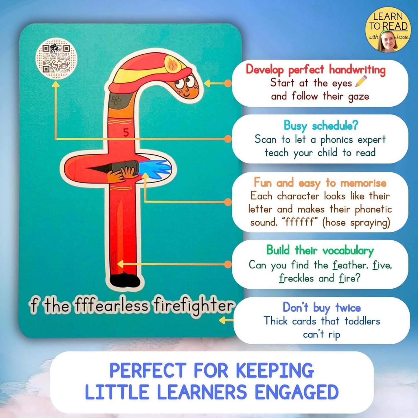 Phonics - Tarjetas flash para niños