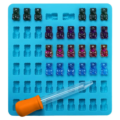 SENHAI-Moldes de silicona para dulces y bandejas para cubitos de hielo , paquete de 3