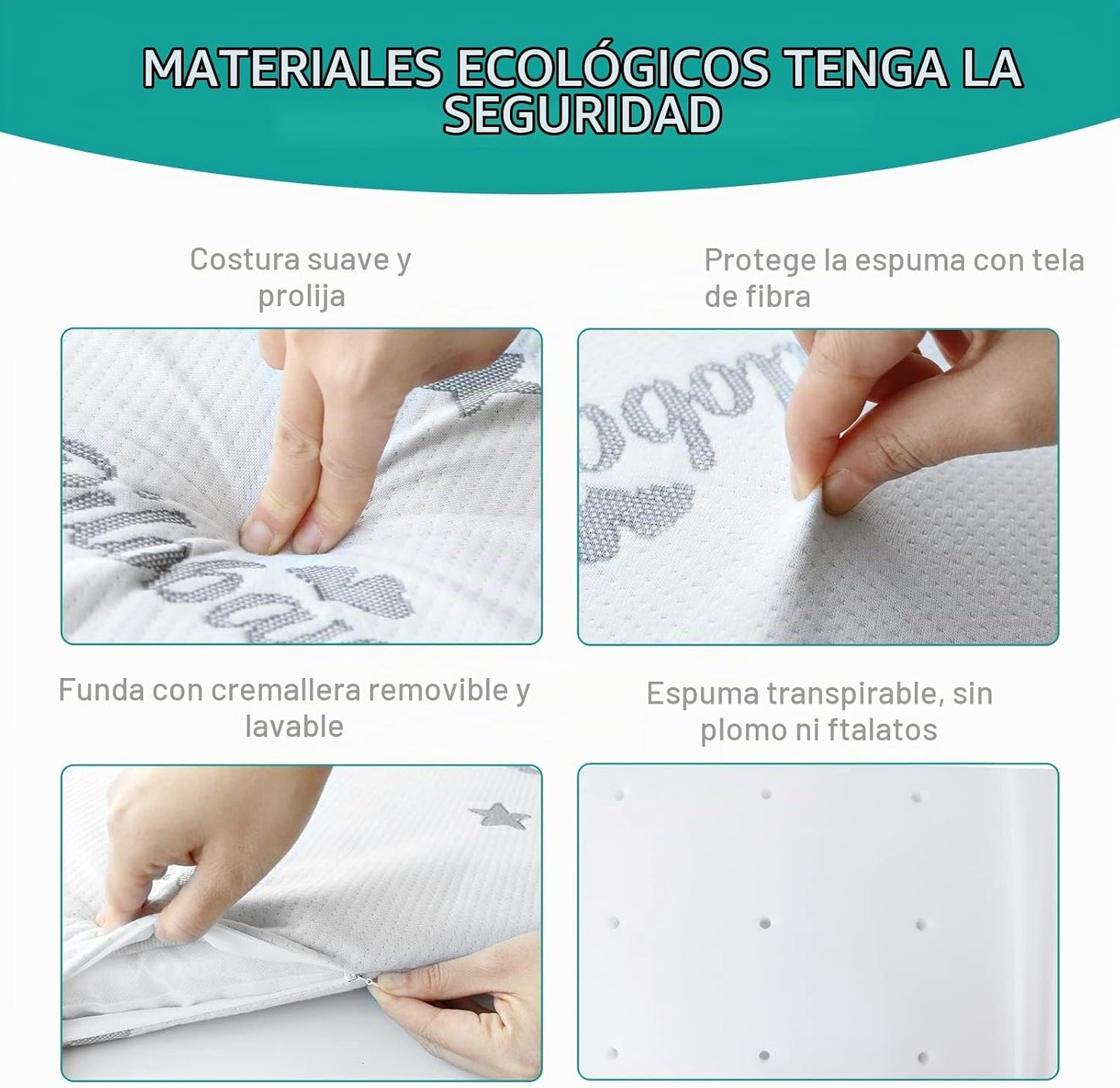 Biloban-Colchón superior para moisés  de 20x33x1 pulgadas