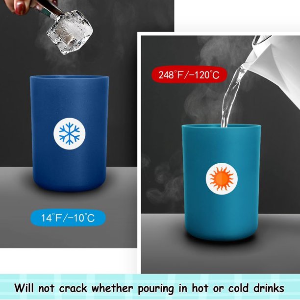 Teivio- 4 vasos de 295 ml (10 oz) de paja de trigo para niños