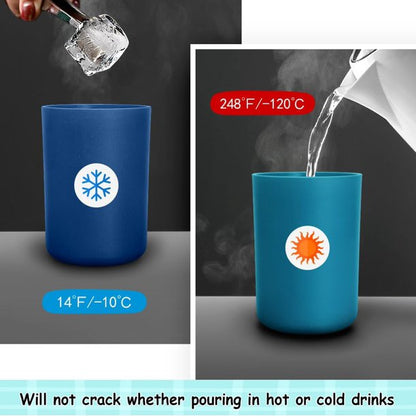 Teivio- 4 vasos de 295 ml (10 oz) de paja de trigo para niños