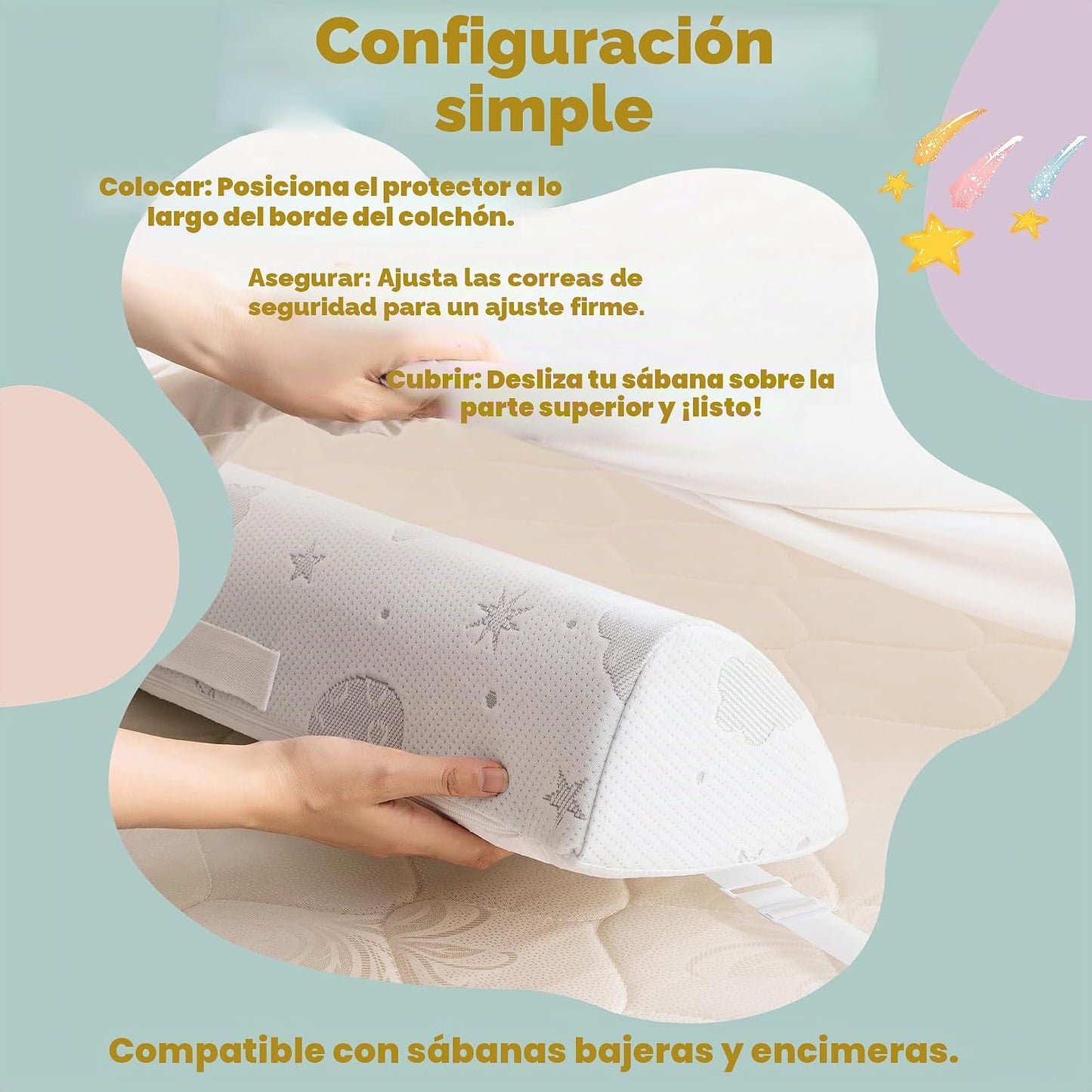 Riel para cama con ajuste para colchón