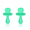 Set de 2 cucharas de silicona libre de BPA, turquesas