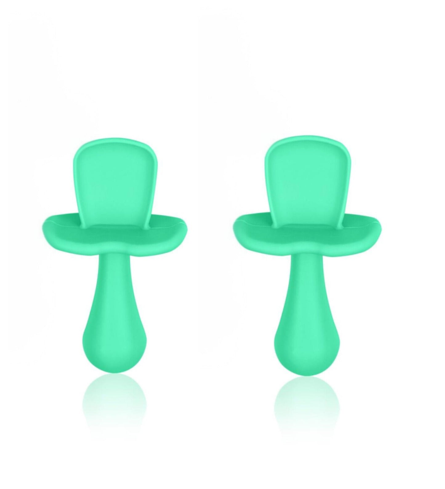 Set de 2 cucharas de silicona libre de BPA, turquesas