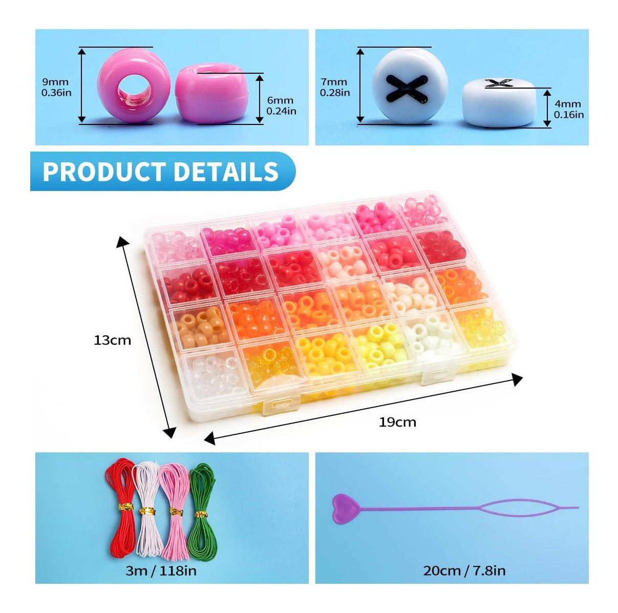 Zanzanyuhang- Cuentas De Pony y Kit De Fabricación De Pulseras