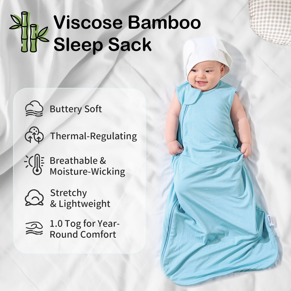 EasyFi- Saco de dormir de rayón de bambú, 0.5 Tog, de 12 a 18 meses
