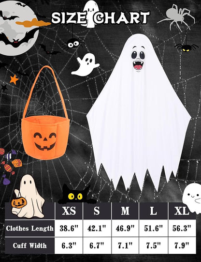 Disfraz de fantasma blanco, XS
