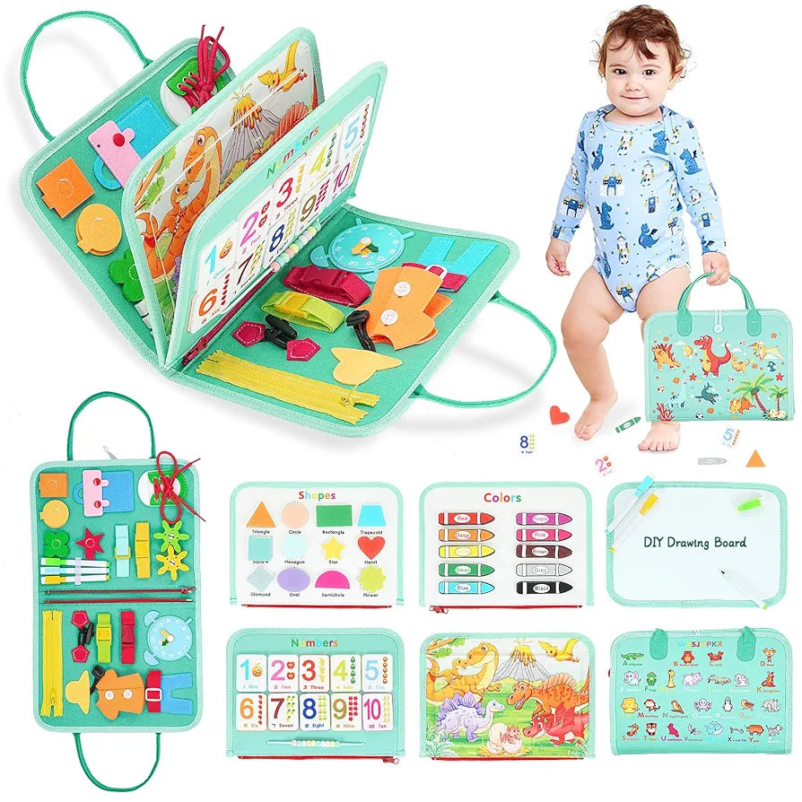 WXSJHPKX- Juguete Montessori de tablero de actividades para niños