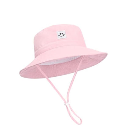 Sombrero de sol para niños pequeños, con cara de sonrisa de verano UPF 50+, 3-6 años