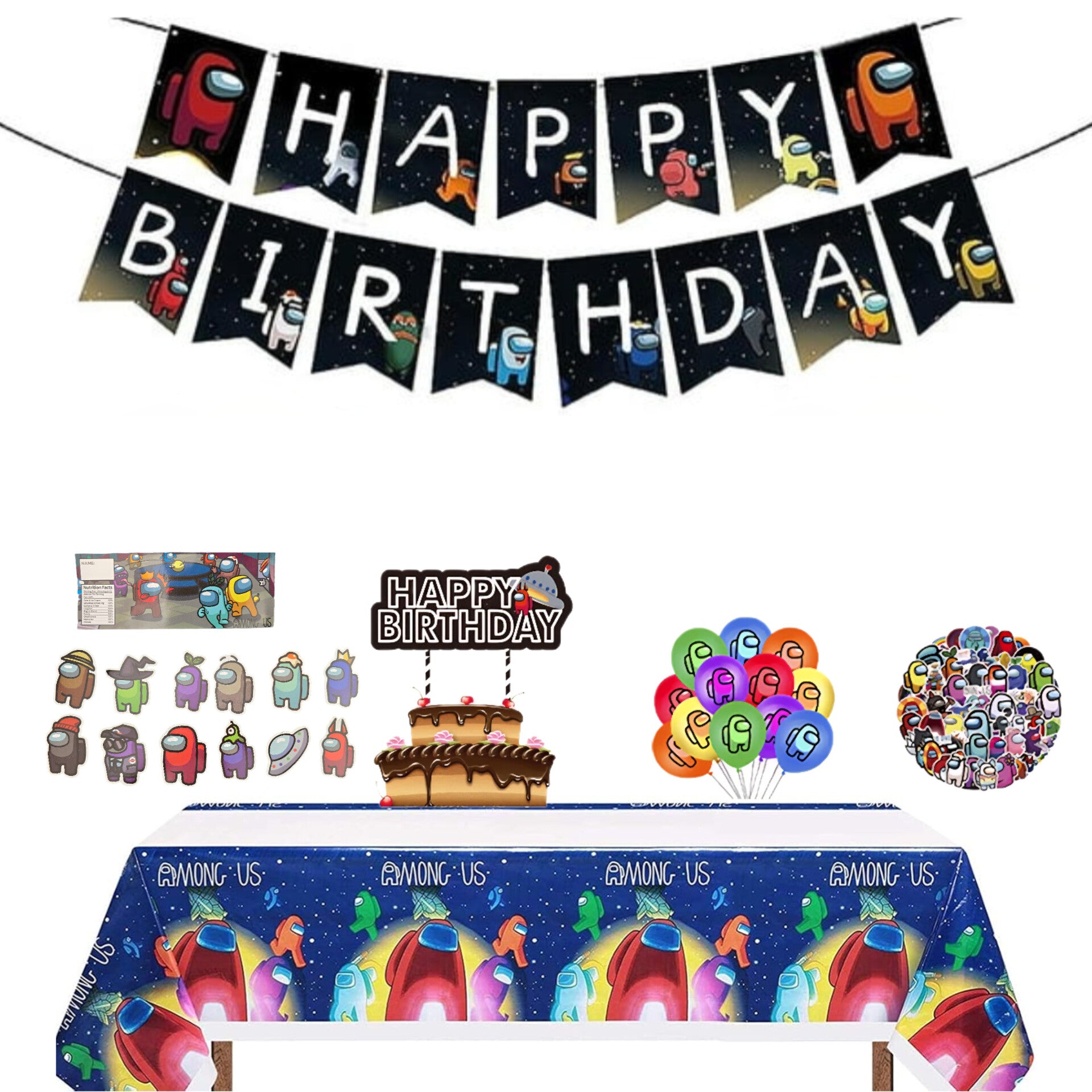 Set Among us para fiesta