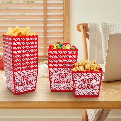 Paquete de 25 cajas de plástico reutilizables para palomitas de maíz, 3.8 x 3.8