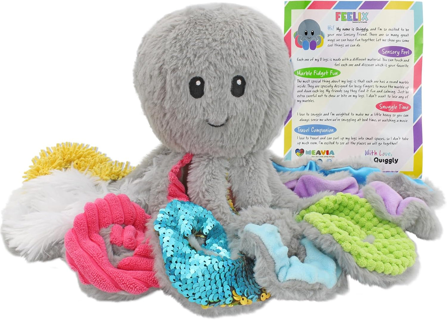 Juguete de pulpo sensorial de peluche