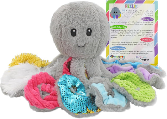 Juguete de pulpo sensorial de peluche