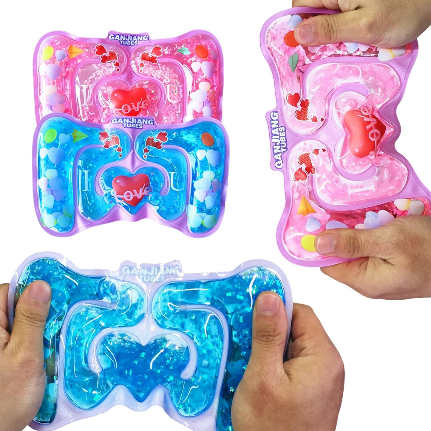 Paquete de 2 juguetes sensoriales de tubo blando para la ansiedad