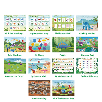 Libro ocupado para niños, Dinosaurios