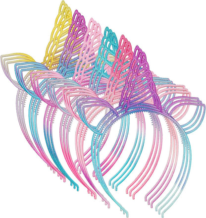 18 diademas de unicornio para fiesta de cumpleaños