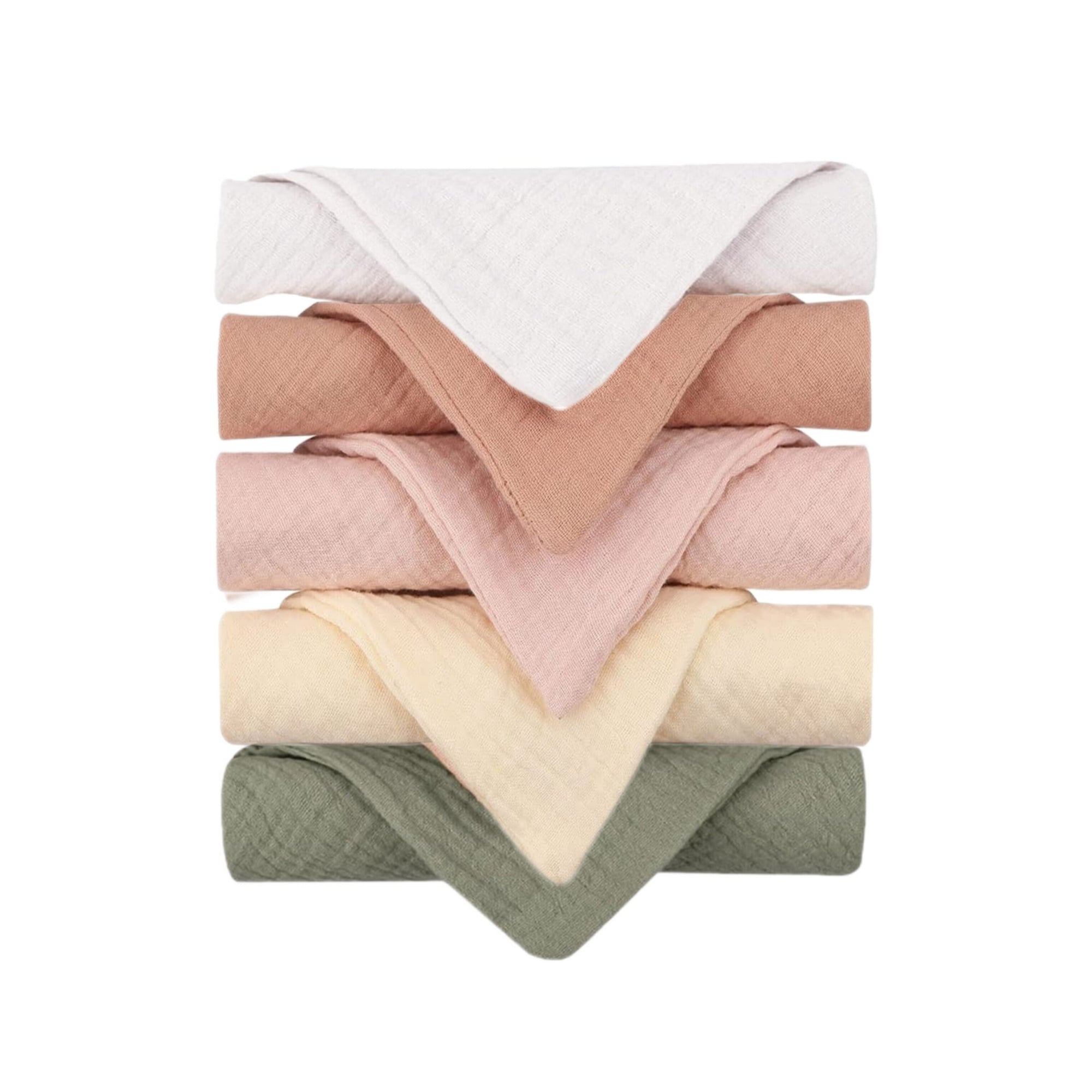 NHHLUHY- Toallas de muselina para bebé, paquete de 5 toallas de baño 100% algodón