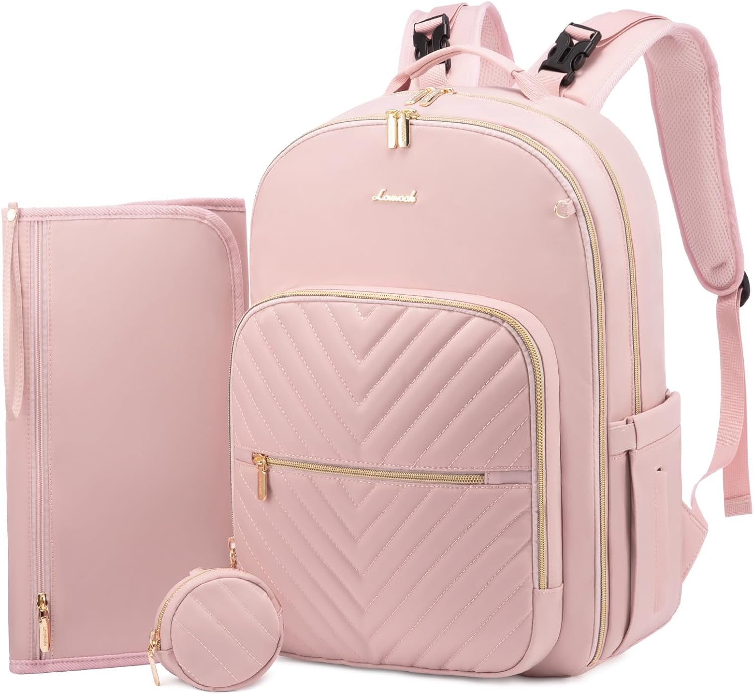 LOVEVOOK- Mochila para pañales, Rosa