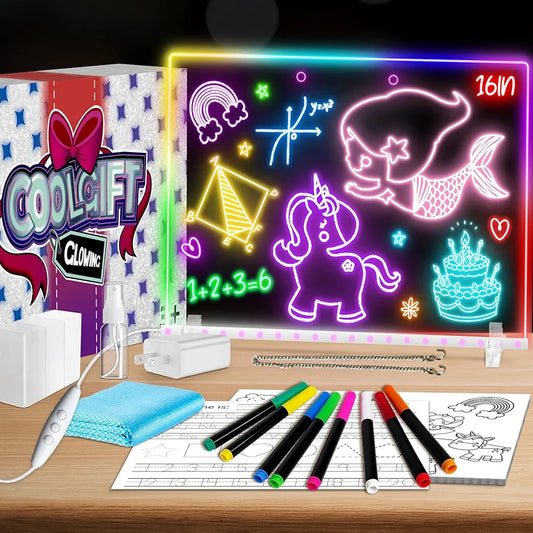Tablero de dibujo LED de 16 pulgadas para niños