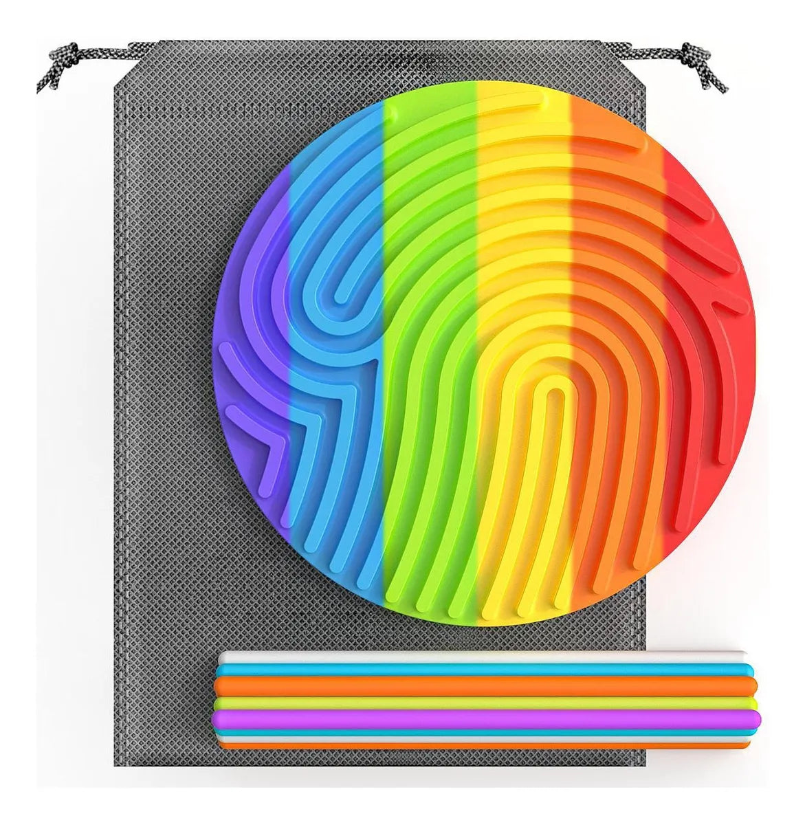 Tablero sensorial, arcoiris