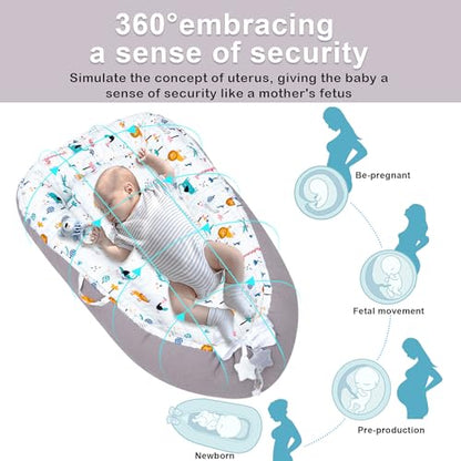 Nido para bebe, diseño safari/waffle