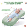 ZonLi - Tumbona para recién nacidos, funda de nido para bebés de 0 a 12 meses, muselina verde menta