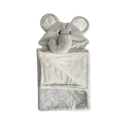 Happycare-Manta con capucha de piel sintética ultra suave para bebé