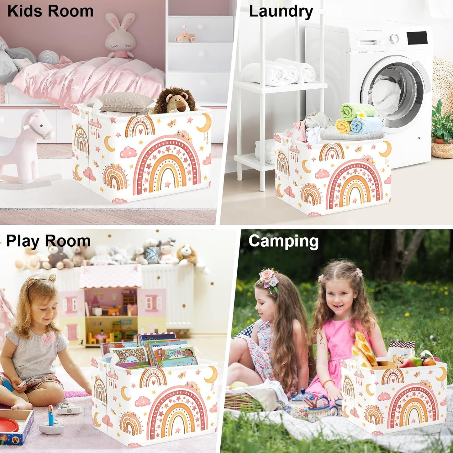 Clastyle Cestos Almacenaje Infantil Arco Iris