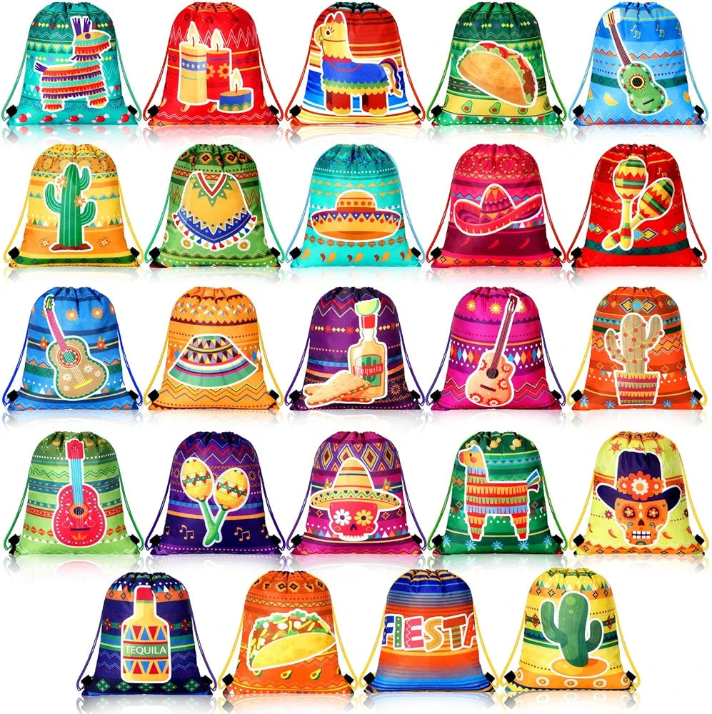 Set de bolsas de tela, fiesta Mexicana, 22 unidades