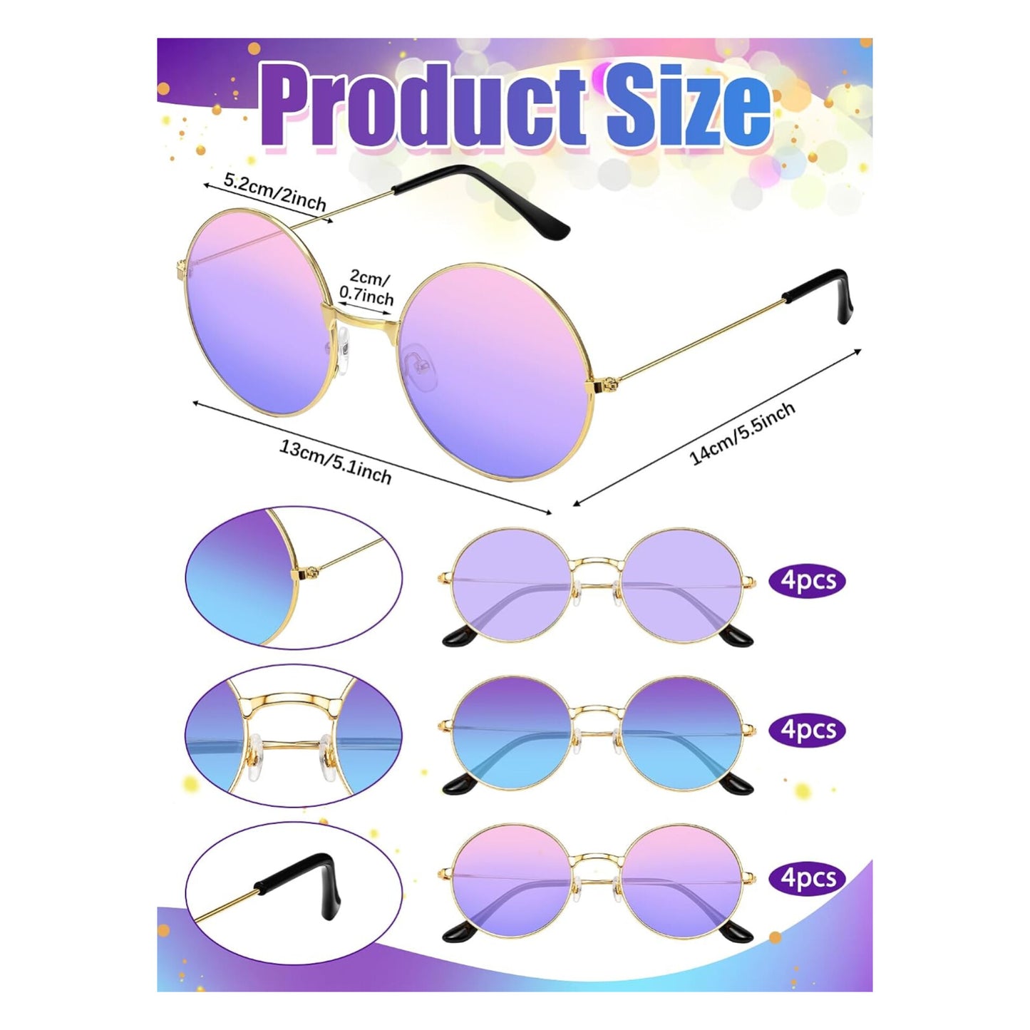 Flutesan 12 pares de lentes de sol con temática de Kpop
