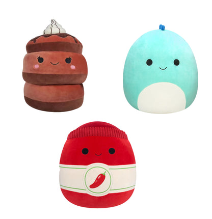 Squishmallows- Set de 3 peluches ultra suaves