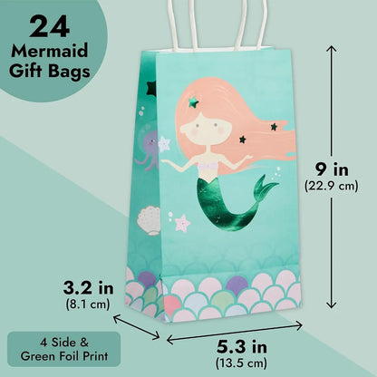 Bolsas de regalo de sirena – 24 recuerdos de fiesta