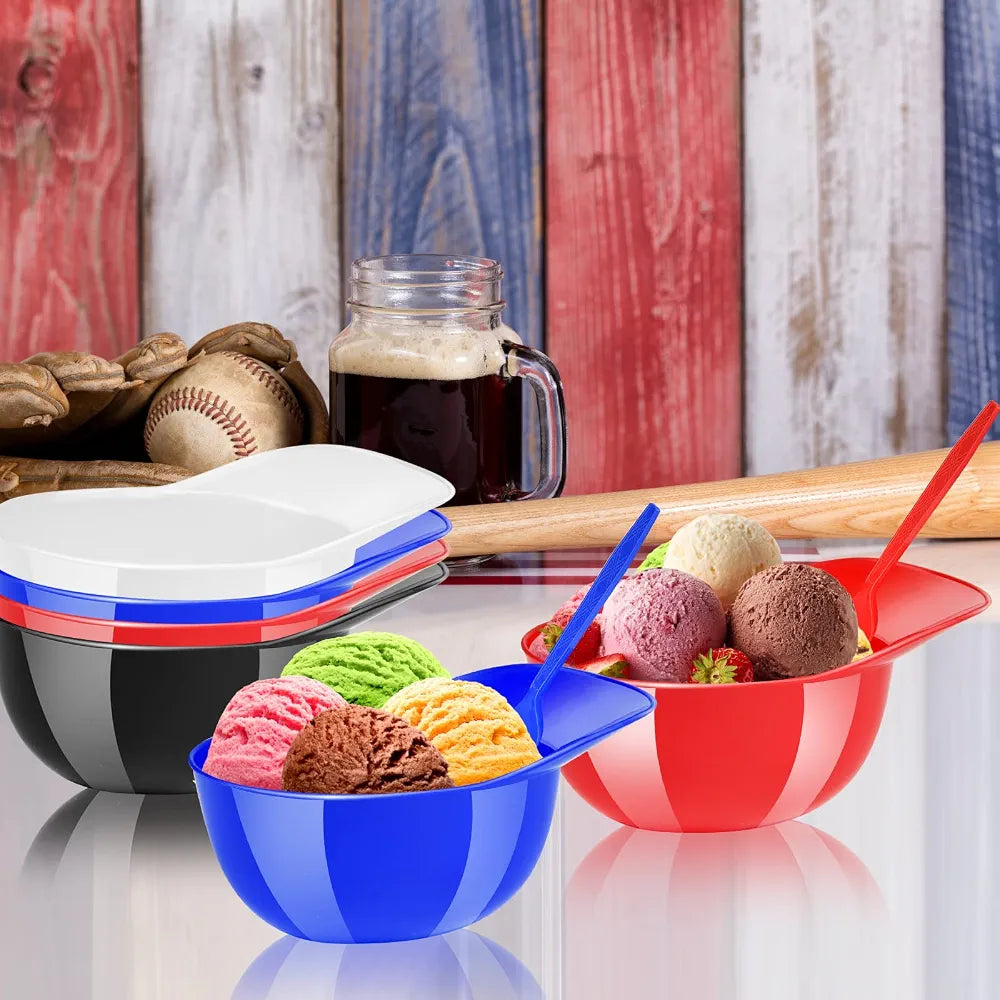 Juego de 18 cuencos para helado con forma de casco
