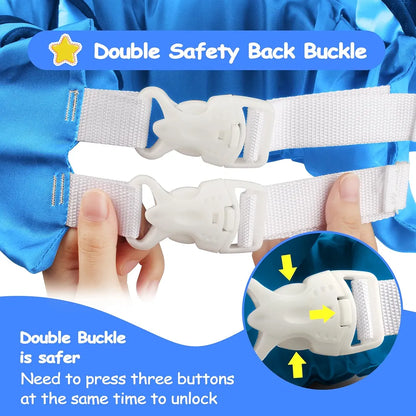 Chaleco de natación para niñas y niños, 30-50 libras