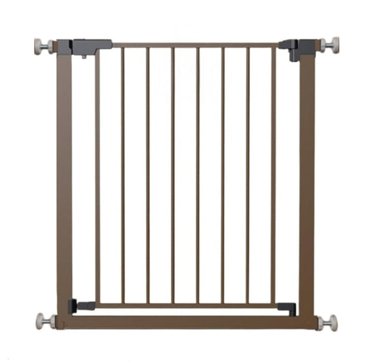 Baranda metálica de seguridad para puertas, color café, 75-82cm