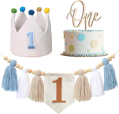 Adornos para la Primera Fiesta de Cumpleaños de Bebé Niño