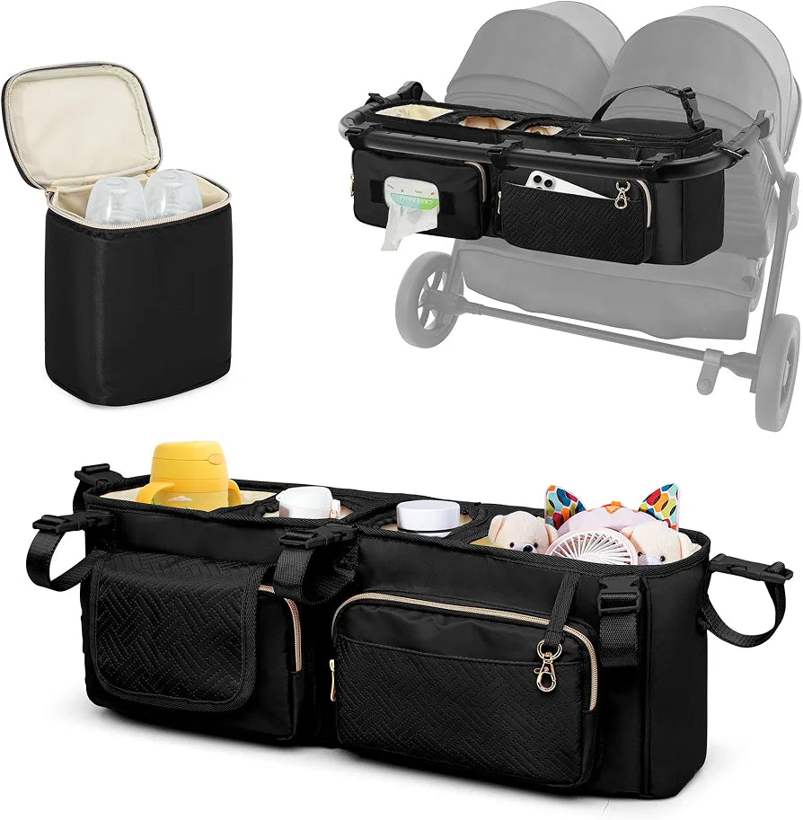 Organizador para cochecito doble con City Mini GT2/ BOB, Negro